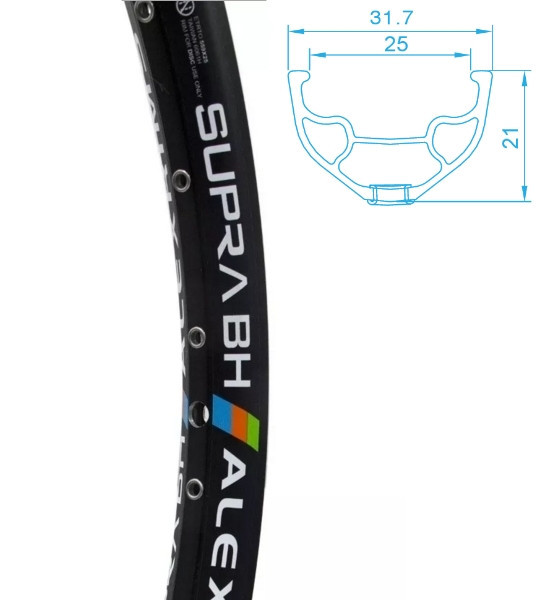 Обод Alexrims Supra BH 26" 36 AV SSE, черный