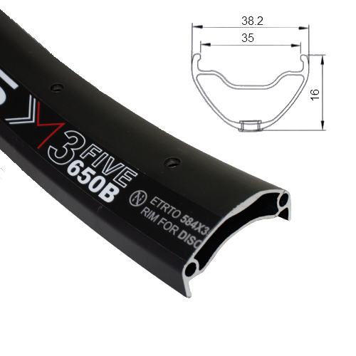 Обод Alexrims XM35 650B 32 FV SSE, черный