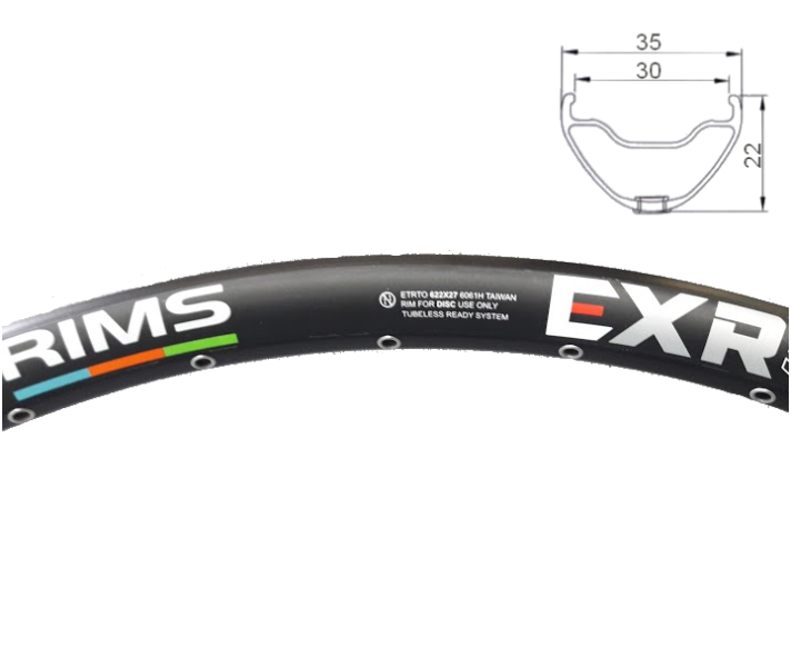 Обід Alexrims EXR30 650B 32 FV SSE, чорний