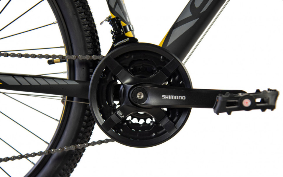Велосипед Comanche Prairie 27 Disc 17.5", черный-желтый