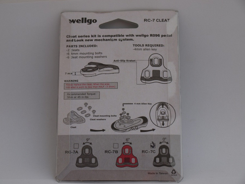 Накладки на педали Wellgo RC-7С, черный
