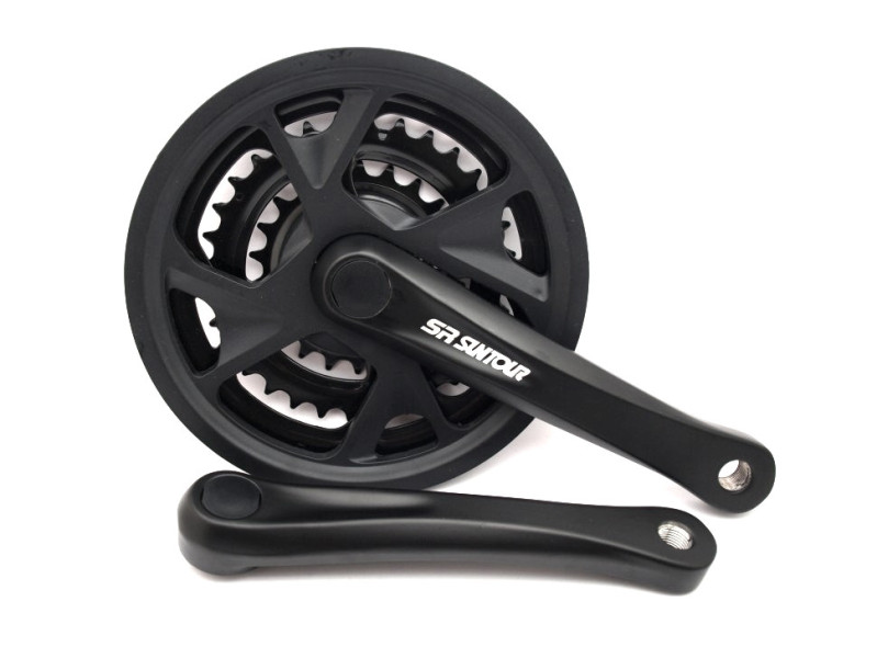 Шатун SR Suntour CW13 XR178N PBIBG 170 48/38/28, черный