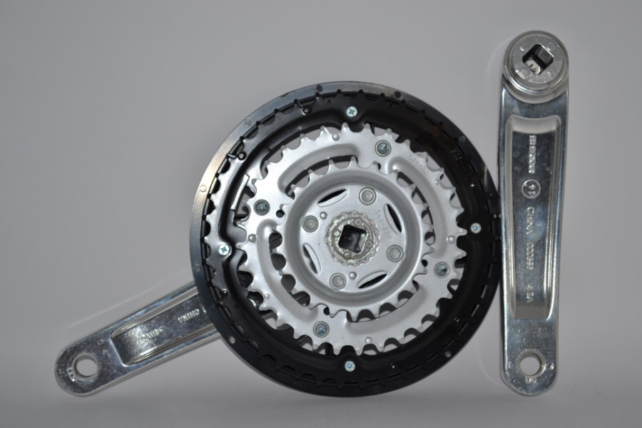 Шатун SR Suntour CW14 XCC T202 ABIBG 175 44/32/22, сріблястий