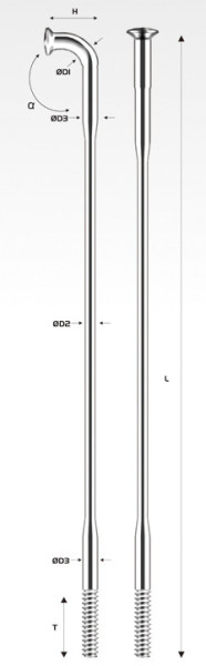 Спица Pillar Treo 290 OX 38PC, черный