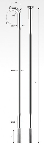 Спица Pillar Treo 296 OX 38PC, черный