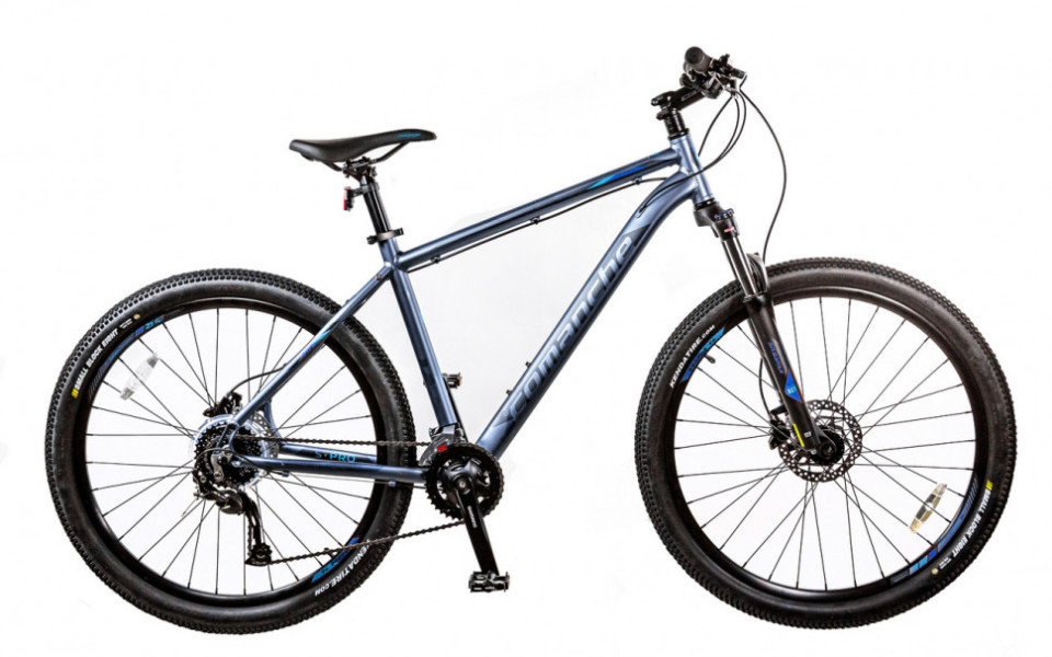 Велосипед Comanche Tomahawk 27 S-PRO 17.5", сірий-синій