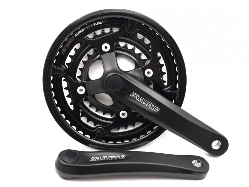 Шатун SR Suntour CW16 XCE T318 PBBG 170 48/38/28, черный