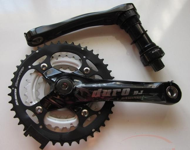 Шатун SR Suntour CW9 Duro DJ T BA 175 44/32/22, чорний