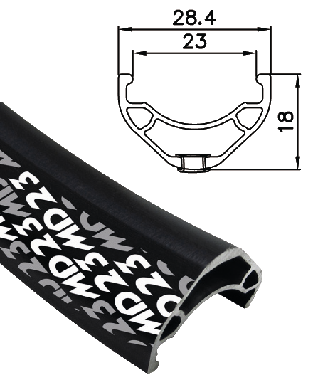 Обід Alexrims MD23 700C 32 FV SSE, чорний