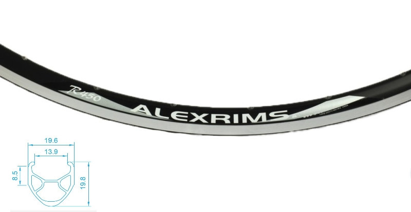 Обід Alexrims R450 700C 32 FV CSW, чорний